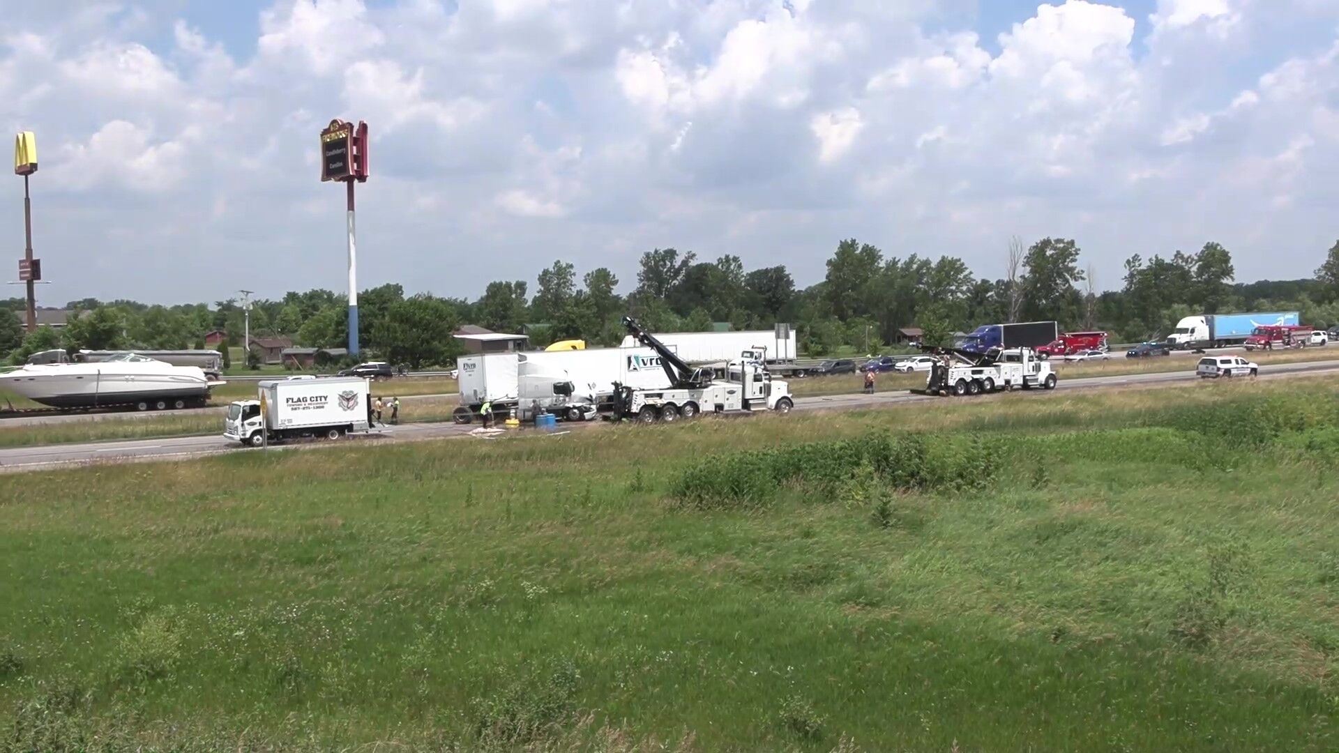 UPDATE: 3 people injured, 2 serious, in 8 vehicle crash on I75 by Bluffton on Thursday